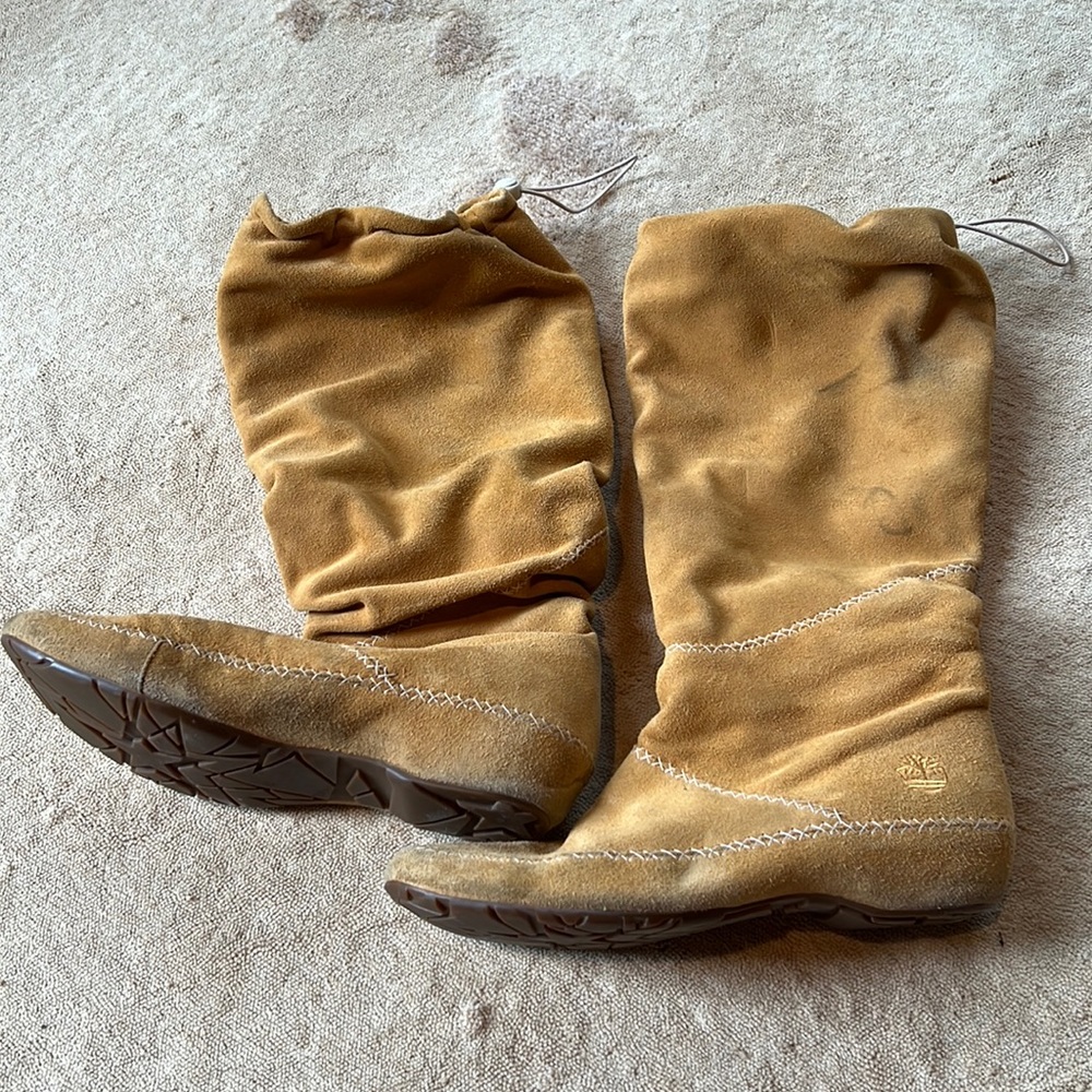 Timberland scrunchy slouchy boots.